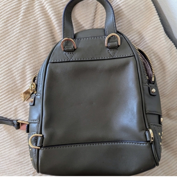 Michael Kors Olive and Gold Quilted Backpack - Picture 7 of 7